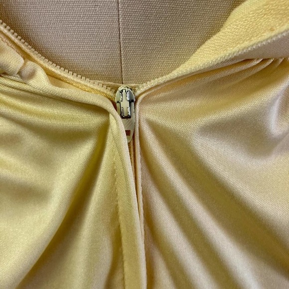 70s Yellow Maxi Dress with Lace - Picture 11 of 15